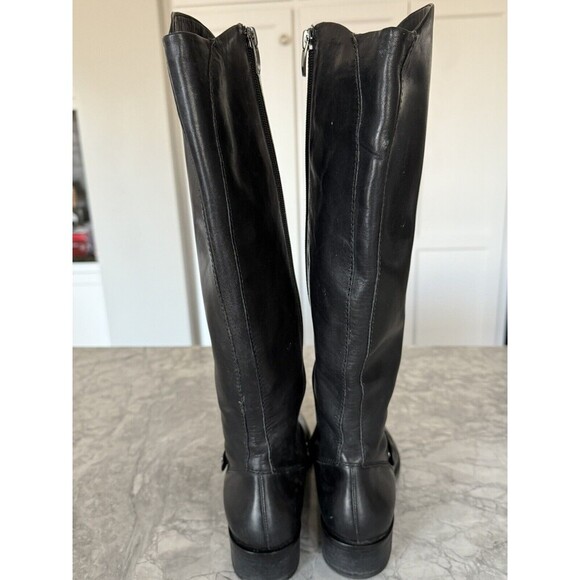 VIA SPIGA BLACK LEATHER TALL EQUESTRIAN RIDING BOOTS SZ 7.5M - Picture 4 of 8